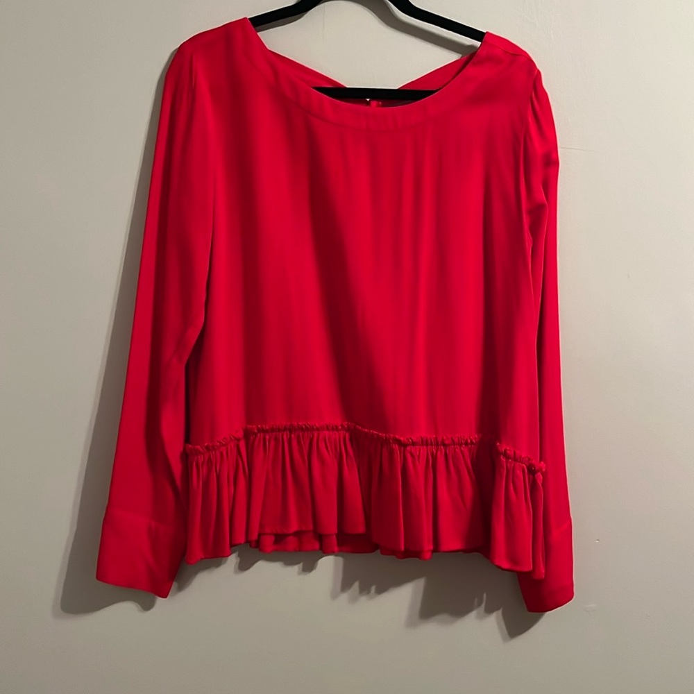 Cloth & Stone Tie Back Ruffle Hem Spring Summer Top Women's Size S